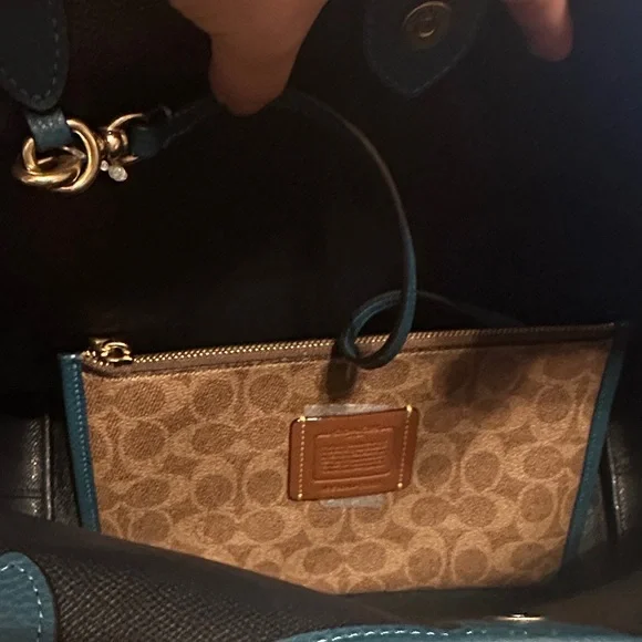 Coach Deep Teal Tote Bag - Picture 12 of 13